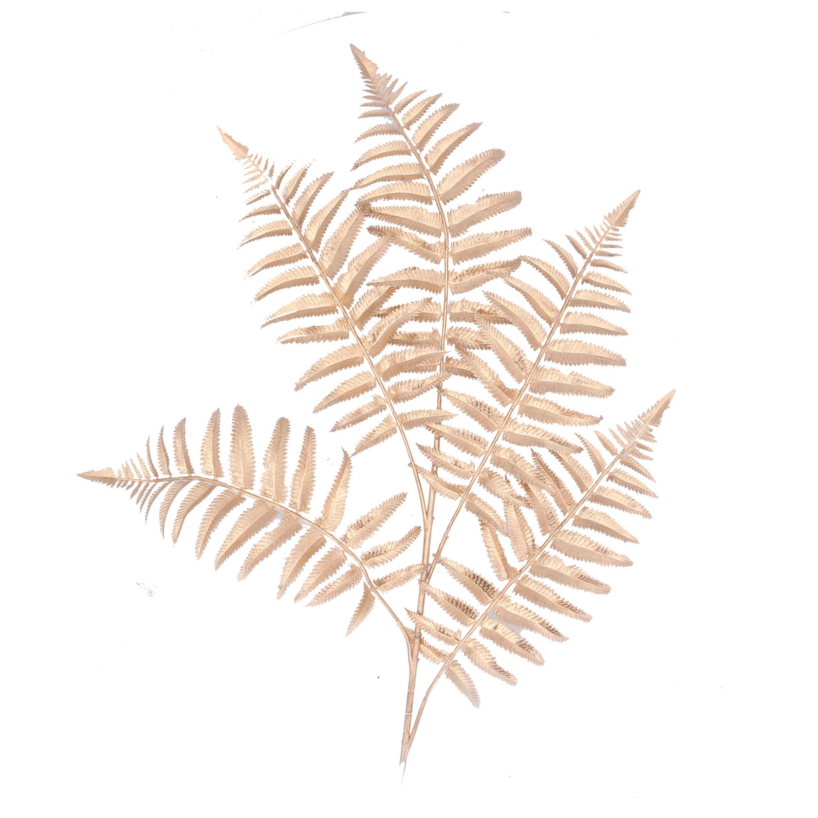 Matt gold fern leaves Christmas spray. By Gisela Graham. The perfect festive addition to your home.
